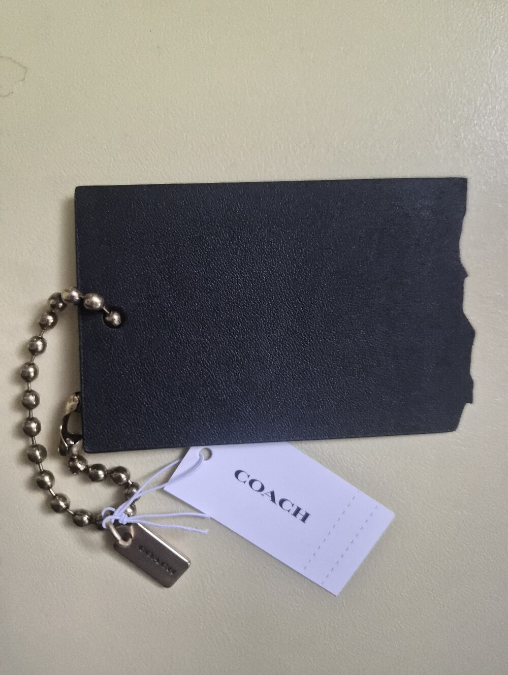COACH Black Ticket Keychain Charm - Picture 2 of 2